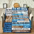 thumbnail image 2 of Gifts for Son, Blanket 60"X 50" Son Gifts from Mom Dad, to My Son Gifts Fleece Soft Throw Blankets, Birthday Wedding Graduation Gifts Ideas for Adult Son (Blue, 50 x 60 Inch), 2 of 6