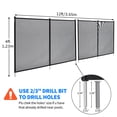 thumbnail image 2 of Removable Mesh Pool Safety Fence Gate with Stainless Steel Fastener, Easy DIY Installation for Child and Pet Protection, Weather Resistant, Fits Inground Pools, 4x2.5 ft or 4x12 ft or 4x108 ft, Black, 2 of 8