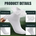 thumbnail image 4 of VEGCOO 6 Pairs Ruffle Ankle Socks – Lace Frilly Cotton Socks, Fashion Princess Style Socks for Women & Girls, 4 of 7