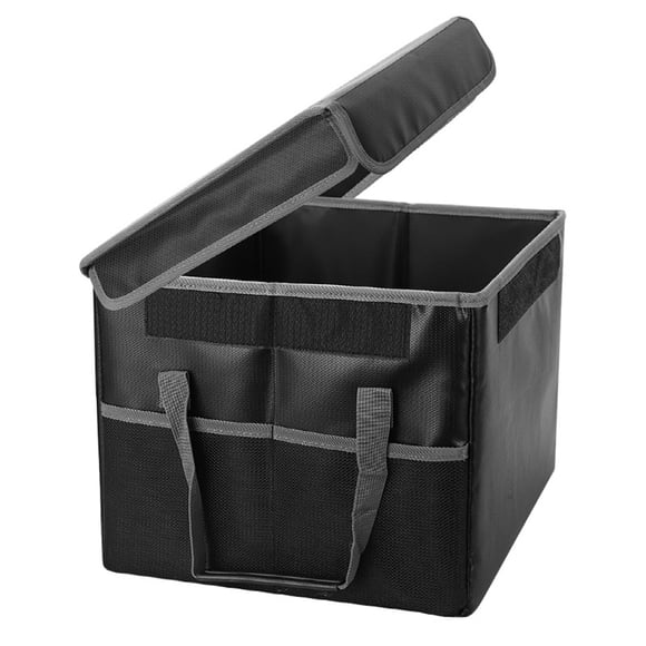 Fireproof File Box File Storage Box,Fireproof Storage File Cabinet with Lock,Portable Office Box,for Letter/Legal Folder,1 * Fireproof file storage box,black