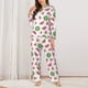 thumbnail image 2 of Fotbe Hand Drawn Watermelon Conjunto de Pijama de Manga Larga para Mujer con Estampado, Ropa de Dormir de 2 Piezas, Conjunto de Casa Suave y Cómodo con Bolsillos-X-Large, 2 of 7