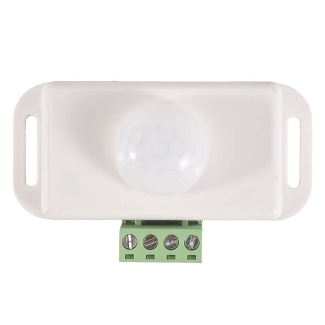 PIR Infrared Motion Sensor Detector, DC 12V-24V Strip Light Motion Sensor Switch, for Cupboard Cabinet Stairs Kitchen,1 x Automatic Sensor Switch,white