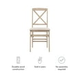 thumbnail image 4 of Linon Marlin Folding Dining Chair, Set of 2, Graywash/Beige, 4 of 13