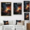 thumbnail image 4 of Designart "Embarking on a Cosmic Journey" Asteroids Floater Framed Canvas Print, 4 of 7