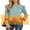 Cadet Blue, variant on JWD Long Sleeve Shirts for Women Knit Tops Casual Crewneck Ruffle Tops Loose Fit Black-Large