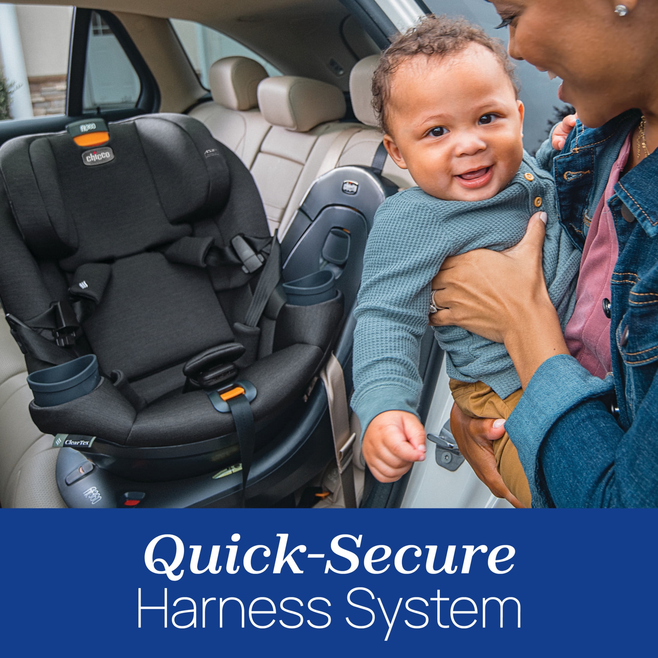 Chicco Fit360® ClearTex® Rotating Convertible Car Seat for Infants and Toddlers - Carbon (Grey), New