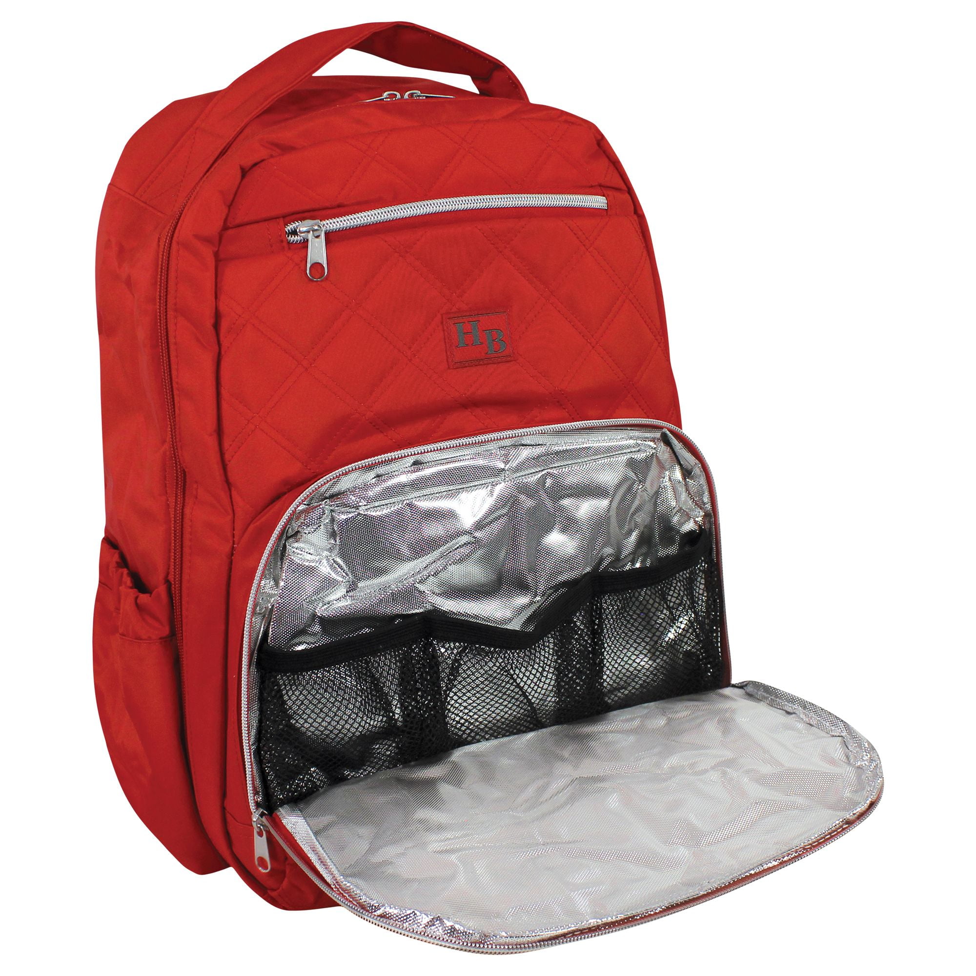 Hudson Baby Premium Diaper Bag Backpack and Changing Pad, Red, One Size