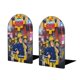 thumbnail image 1 of Sam el Bombero Sujetalibros decorativos temáticos, tope para estantería con base antideslizante, uso dual para hogar y oficina - 2 piezas, 1 of 6