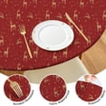 thumbnail image 4 of Red Christmas Deer Pattern Round Fitted Tablecloth with Elastic Edge,Dining Table Cover Waterproof,Outdoor Round Tablecloth for Camping,Dining,Indoor and Outdoor, 4 of 7