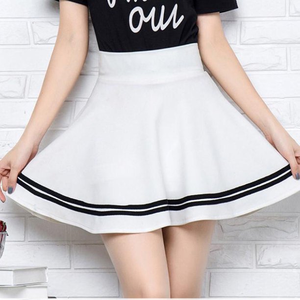 S-XL Moda Mujeres Versión Verano Estilo Falda Plisada Color Sólido Cintura Alta Casual Mini Escolarpangjing