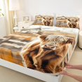 thumbnail image 3 of Castle Fairy Highland Bull 4 Pieces Queen Sheet Sets for Adults Female Men,Rustic Vintage Cabin Ultra Soft Flat Sheet,Farmhouse Animal Queen Fitted Sheet,Super Cozy Room Decor, 3 of 7