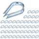 thumbnail image 1 of Uxcell 48-Pack Ojetes de Cable de Acero, M14 Acero al Carbono 14mm Ojetes de Aparejo Protección de Cable, 1 of 7