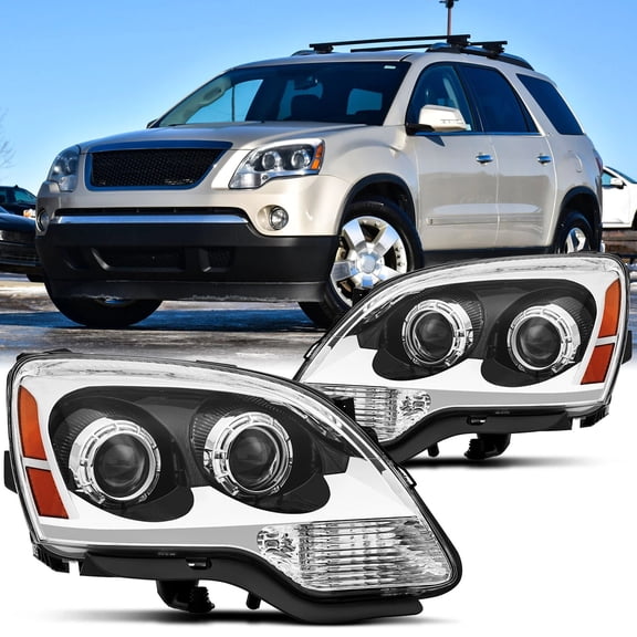 for 2007-2012 GMC Acadia Projector Headlights Headlamps Replacement Left Right