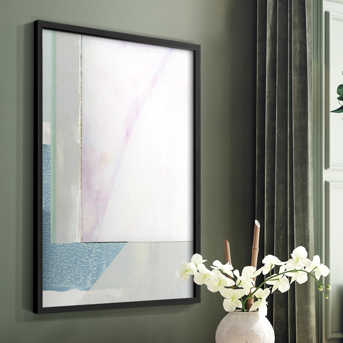 Couturier III Framed Print in Black Solid Wood Framed Print No Nail Hanging