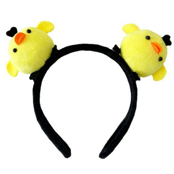 Aellinatey Lovely 3D Chicken Plush Headband Cartoon Headband Female Face Washing Hairband