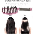 thumbnail image 4 of Cepillo para el cabello con cerdas de nailon dobles para cabello mojado y rizado, masaje suave del cuero cabelludo, negro., 4 of 5