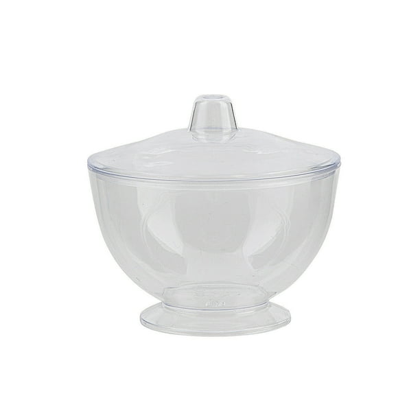 3" Plastic Favor Bowl W/Lid Party Supplies 12 Pieces