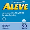 Aleve Tablets Naproxen Sodium Pain Reliever, 50 Count