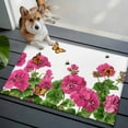 thumbnail image 3 of 2x3 Ft Entryway Area Rug, Pink Spring Floral Kitchen Rug Runner Washable Floor Mat, Butterfly Farmhouse Non Slip Indoor Door Mat Throw Carpet for Bathroom Living Room Bedroom, 3 of 8