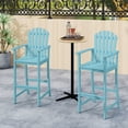 thumbnail image 4 of Gymax 4PCS Tall Adirondack Chair w/Back Armrests & Footrest for Balcony Porch Deck Turquoise, 4 of 10