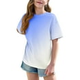 thumbnail image 2 of Annhoo Loose Tops for Girls Summer Crew Neck Short Sleeve Blouses Casual Comfy Soft Basic Shirts 5-15 Years, 2 of 8