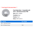 thumbnail image 2 of Front Brake Rotor - Compatible with 2018 - 2024 Buick Enclave FWD 2019 2020 2021 2022 2023, 2 of 2