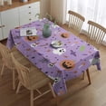 thumbnail image 2 of Purple Halloween Pattern Rectangle Tablecloth 60"x84",Waterproof Polyester Rectangle Table Cloth, Wipeable Spillproof Polyester Tablecloth for Dining, Camping, Indoor and Outdoor, 2 of 5