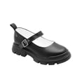 thumbnail image 1 of Zapato Escolar Para Niña Piel Negro Hebilla Suela Chunky negro 25.5, 1 of 6