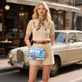 thumbnail image 6 of FORMRS Women Crossbody Purse with Chain Strap Vegan Leather Shoulder Handbag, Green Sailboats, 6 of 7