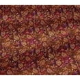 thumbnail image 4 of oneOone Cotton Jersey Brown Fabric Batik Sewing Fabric By The Yard Printed Diy Clothing Sewing Supplies 58 Inch Wide, 4 of 4