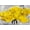 Yellow Peony Petals, variant on Elephant Stock Yellow Poppies Wall Art - Horizontal Multi Panel Canvas - Living Room Wall Decor - Floral And Botanical Multi Panel - Gray And Yellow Decor - 23" x 14"
