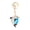 Blue, variant on Key Ring Rhinestones-Encrusted Dolphin Shape Keychain Pendant with Strong Lobster Clasp Keys Bags Car Keys Accessories