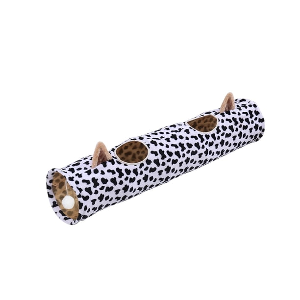 Tubo de juegos para gatos Sunnimix para gatos de interior plegable Juguete de tela 25,5x120 cm