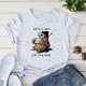 thumbnail image 1 of Camiseta de mujer Cute Sloth Print Manga corta O Cuello Tallas grandes Casual Tops sueltos S-5X Abanopi Camiseta mujer, 1 of 7