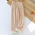 thumbnail image 2 of Besolor Womens Fleece Pajama Pants Casual Elastic Waist Fuzzy Warm Winter Thick Loungewear Trouser Pj Pants Sleepwear, 2 of 5