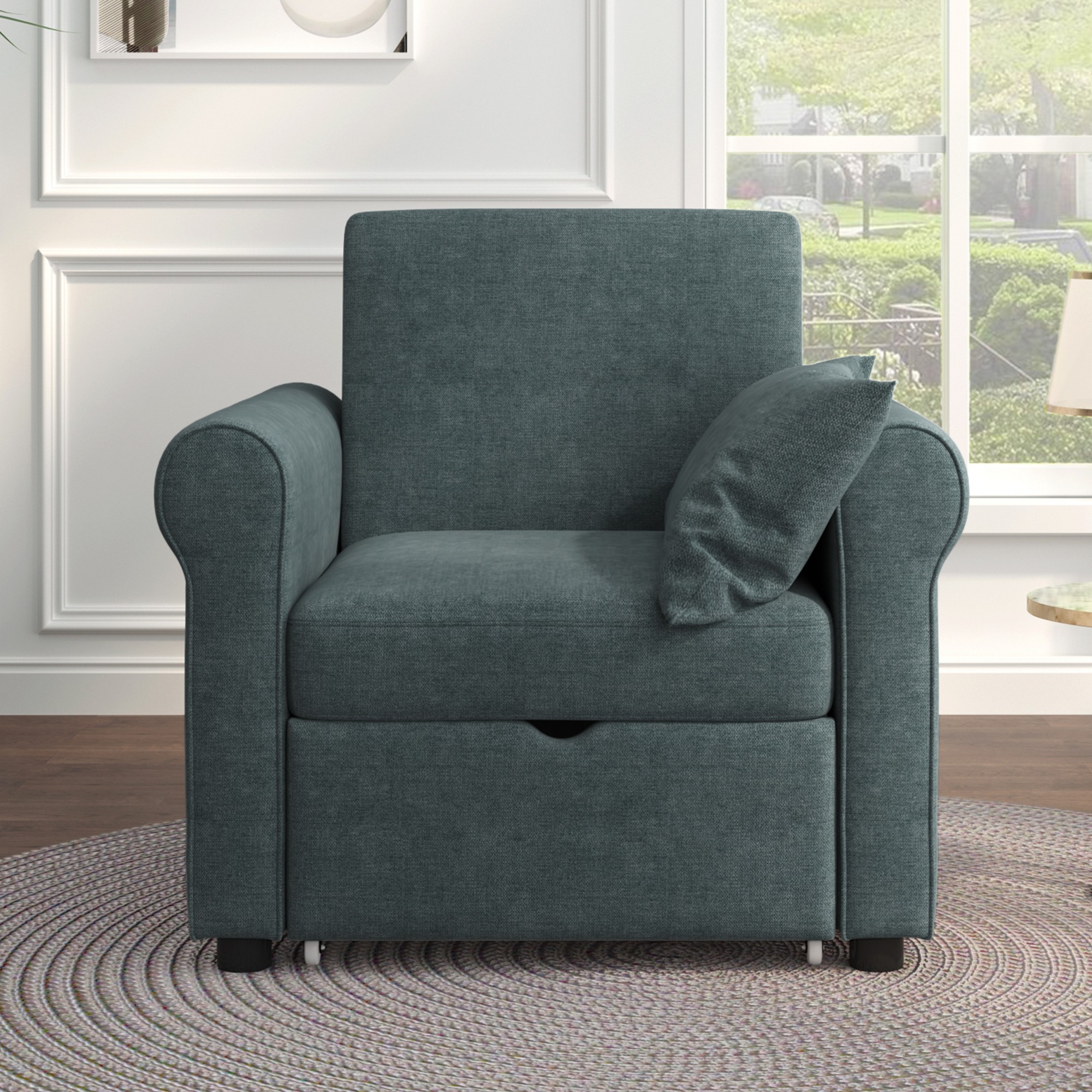 2in1 Sofa Bed Chair, Convertible Sleeper Chair Bed with Armchair