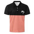 thumbnail image 4 of POTETI Mens Polo Shirts Short Sleeve Collared Casual Shirts Tropical Loose Hawaii Print Tops, 4 of 4