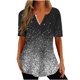 thumbnail image 1 of Tops Cortos para las Mujeres Impresas Blusas Botón Camiseta Manga Corta Cuello en V, Top de Moda para Primavera Verano, 1 of 5