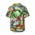 thumbnail image 2 of Vsdgher Vegan1 Print Men's Wrinkle Free Untucked Cuban Shirt Business Casual Button Down Shirts Short Sleeve Shirt, 2 of 7