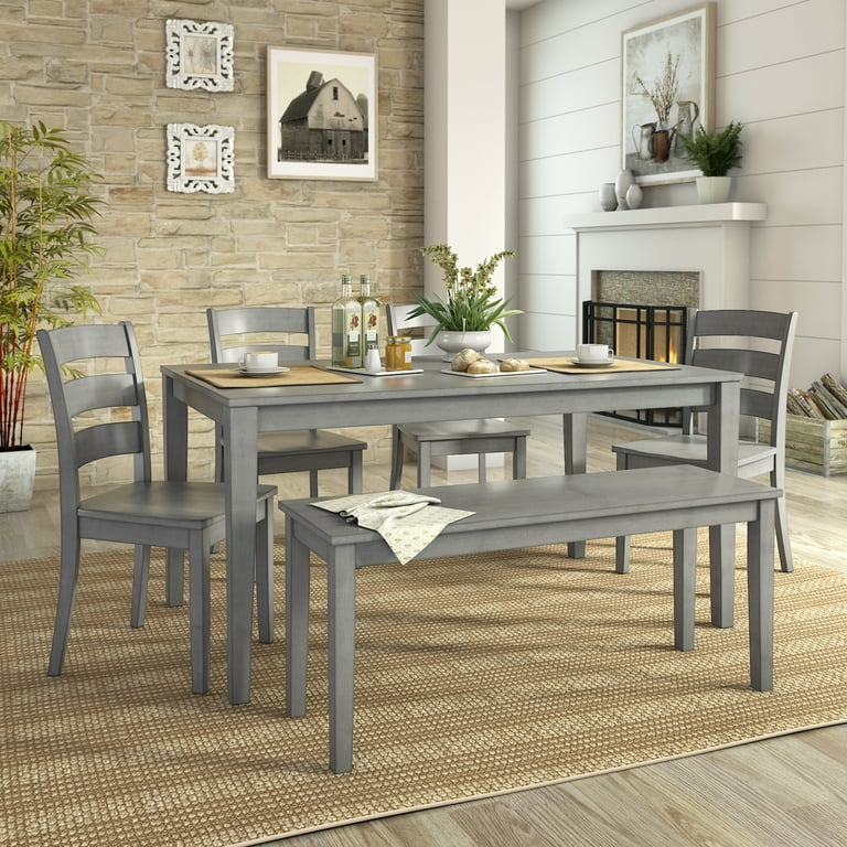 Weston home lexington dining set with bench and 4 ladder on sale back chairs