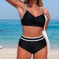 thumbnail image 6 of XuJwPNcy Two Piece Bikini Set for Women Criss Cross Back Push up Swim Top with High Waist Bottom Summer Beach Bathing Suits, 6 of 7