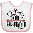 thumbnail image 3 of Inktastic For This Child We Have Prayed Red Arrow and Heart Boys or Girls Baby Bib, 3 of 4