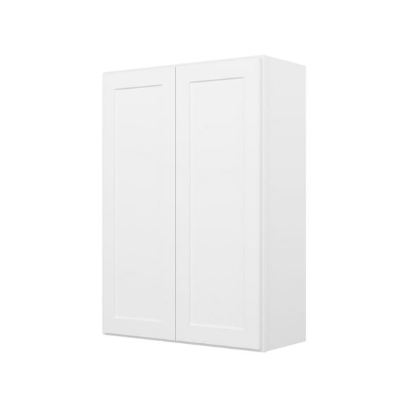 Furinno Shaker 2 Doors 3 Shelves Wall Kitchen Cabinet, Ready to Assemble, 12 D x 30 W x 42 H, White