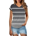 thumbnail image 1 of Eres Más Que una Camisa de Puntuación de Prueba Sexy de Manga Corta Lentejuelas Suelta Camisa de Blusa con Cuello en V, Poliéster, 1 of 8