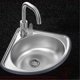 thumbnail image 4 of Rv Kitchen Sink Bathroom Basins Vegetable Motorhome Steel Bar Small Single Drop Bowl Corner Tub, 4 of 5