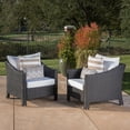 thumbnail image 3 of Best Selling Home Antibes Outdoor Wicker Club Chair with Water-Resistant Cushion, Brown (Set of 2), 3 of 5
