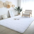 thumbnail image 2 of Softlife Super Soft Shaggy Area Rugs for Living Room Fluffy Carpets for Bedroom Home Decor,5.3'X7.5',White, 2 of 10