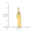 thumbnail image 2 of 14k Yellow Gold Solid Small Polished Sport game Number 1 Charm 20.3x4.8mm Pendant Necklace for Women, 2 of 2