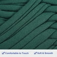 thumbnail image 3 of Uxcell Elastic Fabric Cloth Yarn 7oz/ 200g T Shirt Crochet Yarns for DIY Bag Carpet Cushion 2 Rolls Dark Green, 3 of 7