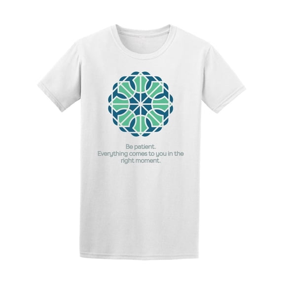 Be Patient Green Mandala Men's Tee - Image by Shutterstock